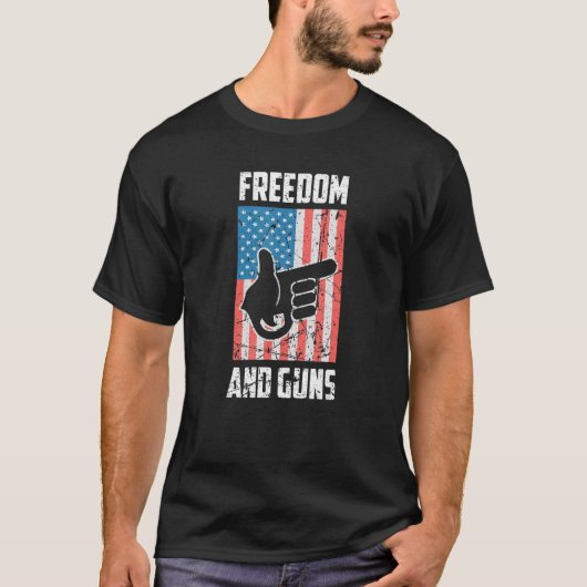 Vrijheid en Pistool Pro - Amerika Pro Pistolen Pro T-shirt (Voorkant)