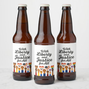 Vrijheid en rechtvaardigheid voor alle protestvrij bier etiket