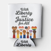 Vrijheid en rechtvaardigheid voor alle protestvrij blikjeskoeler (Voorkant)