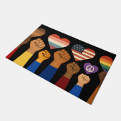 Vrijheid en rechtvaardigheid voor alle protestvrij deurmat (Schuin)