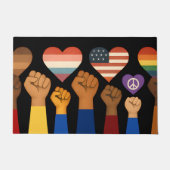 Vrijheid en rechtvaardigheid voor alle protestvrij deurmat (Voorkant)