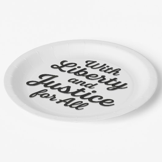 Vrijheid en rechtvaardigheid voor alle protestvrij papieren bordje (Gekanteld)