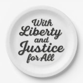 Vrijheid en rechtvaardigheid voor alle protestvrij papieren bordje (Voorkant)