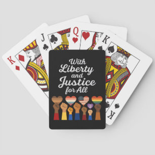 Vrijheid en rechtvaardigheid voor alle protestvrij pokerkaarten