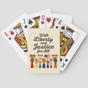 Vrijheid en rechtvaardigheid voor alle protestvrij pokerkaarten