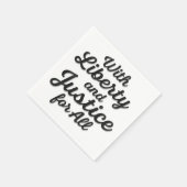 Vrijheid en rechtvaardigheid voor alle protestvrij servet (Hoek)