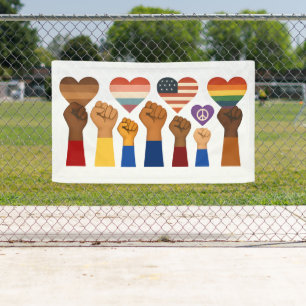 Vrijheid en rechtvaardigheid voor alle protestvrij spandoek