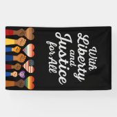 Vrijheid en rechtvaardigheid voor alle protestvrij spandoek (Horizontaal)