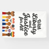 Vrijheid en rechtvaardigheid voor alle protestvrij spandoek (Horizontaal)
