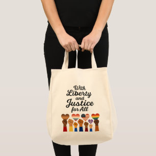 Vrijheid en rechtvaardigheid voor alle protestvrij tote bag