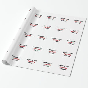 Vrijheid en rechtvaardigheid voor iedereen cadeaupapier