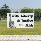 Vrijheid en rechtvaardigheid voor iedereen spandoek (Insitu)