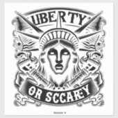 Vrijheid en terreur sticker (Vel)