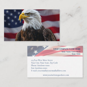 Vrijheid en trots Bald Eagle Visitekaartje