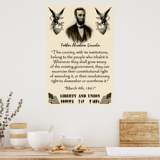 Vrijheid en Unie Poster (Keuken)