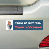 Vrijheid en veteranen Patriottische Bumpersticker (Op auto)