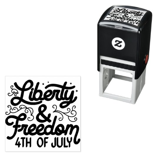 Vrijheid en vrijheid 4 juli stempel (In situ)