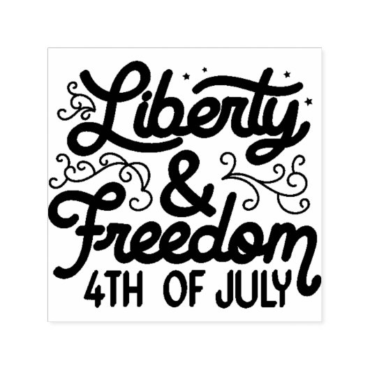 Vrijheid en vrijheid 4 juli stempel (Design)