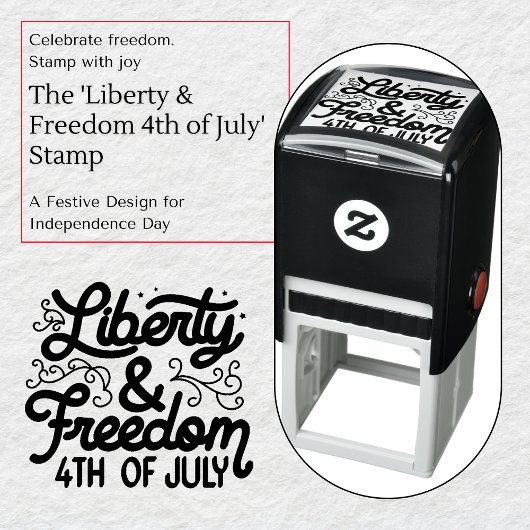 Vrijheid en vrijheid 4 juli stempel