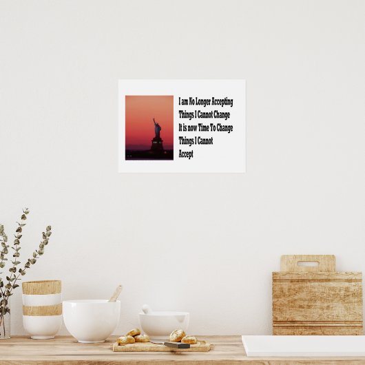 Vrijheid en vrijheid poster (Keuken)