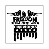 Vrijheid en vuurwerk rubberstempel (Afrduk)