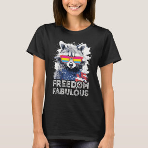 Vrijheid Fabulous Raccoon Pansexual Zonnebril FLA T-shirt