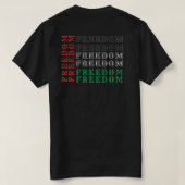 Vrijheid Gaza Vrijheid Palestina T-shirt (Design achterkant)
