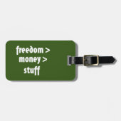 Vrijheid > Geld > Stukjes Bagagelabel (Voorkant horizontaal)