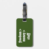 Vrijheid > Geld > Stukjes Bagagelabel (Achterkant verticaal)