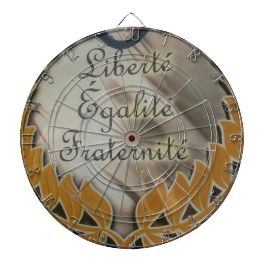 Vrijheid, gelijkheid, broederschap: een bloeiende  dartbord (Voorkant)