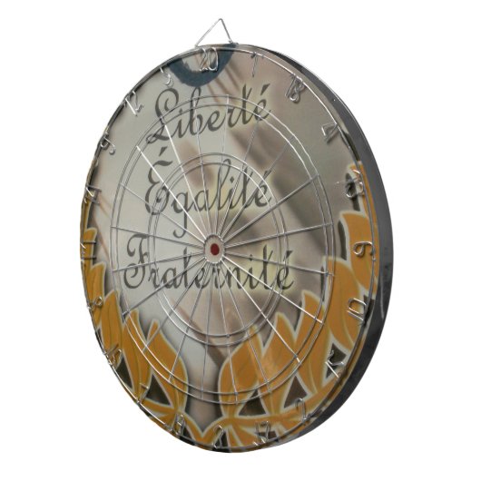 Vrijheid, gelijkheid, broederschap: een bloeiende dartbord (Voorkant Rechts)