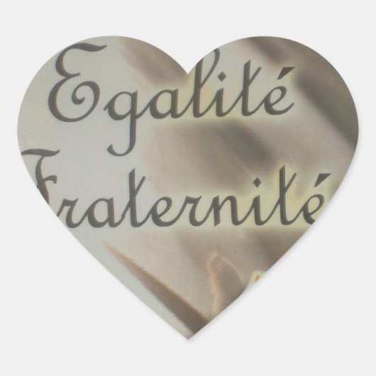 Vrijheid, gelijkheid, broederschap: een bloeiende hart sticker (Voorkant)