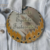 Vrijheid, gelijkheid, broederschap: een bloeiende ronde button 6,0 cm (In situ)