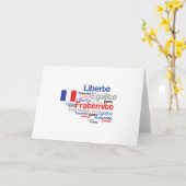 Vrijheid Gelijkheid Broederschap Franse Bastille D Kaart (Gele Bloem)