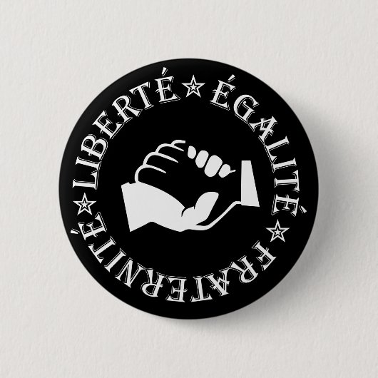 Vrijheid, gelijkheid, broederschap ronde button 5,7 cm (Voorkant)