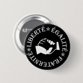 Vrijheid, gelijkheid, broederschap ronde button 5,7 cm (Voorkant /achterkant)
