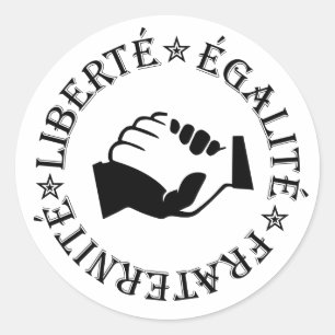 Vrijheid, gelijkheid, broederschap ronde sticker