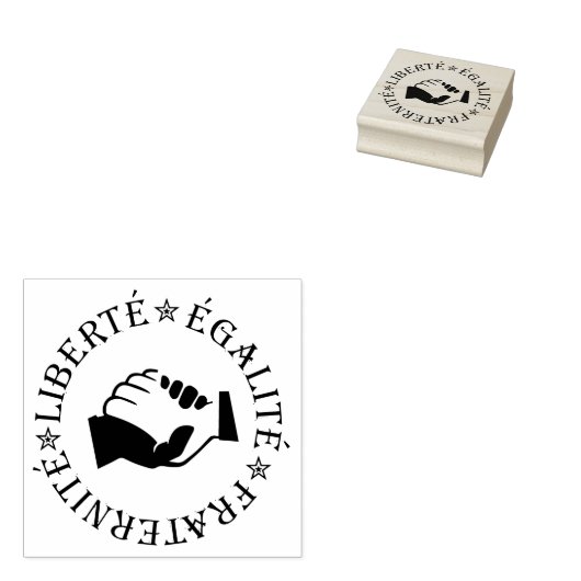 Vrijheid, gelijkheid, broederschap rubberstempel (Gestempeld)