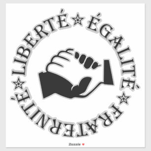 Vrijheid, gelijkheid, broederschap sticker