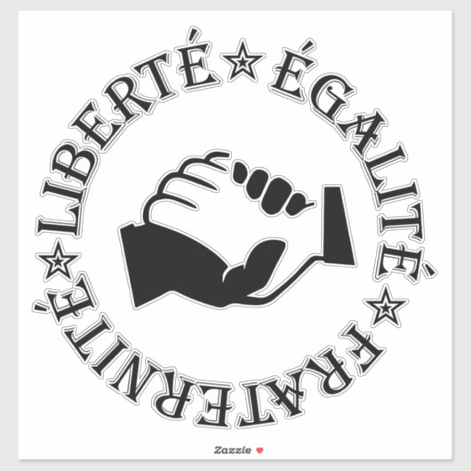 Vrijheid, gelijkheid, broederschap sticker (Vel)