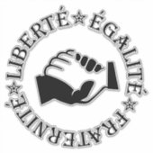 Vrijheid, gelijkheid, broederschap sticker (Voorkant)