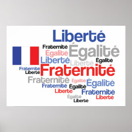 Vrijheid, gelijkheid, Franse vlag FratMoederschap Poster