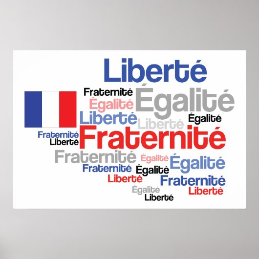 Vrijheid, gelijkheid, Franse vlag FratMoederschap Poster (Voorkant)