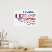 Vrijheid, gelijkheid, Franse vlag FratMoederschap Poster (Keuken)