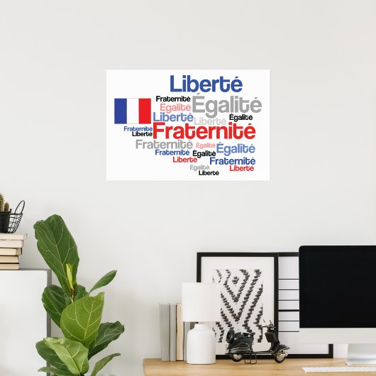 Vrijheid, gelijkheid, Franse vlag FratMoederschap Poster (Thuiskantoor)