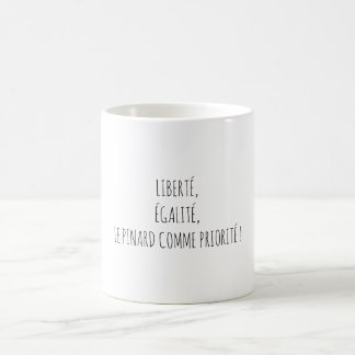 Vrijheid Gelijkheid Wijn Apero Grappige Spreuk Koffiemok