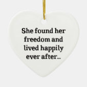 Vrijheid gevonden keramisch ornament (Voorkant)