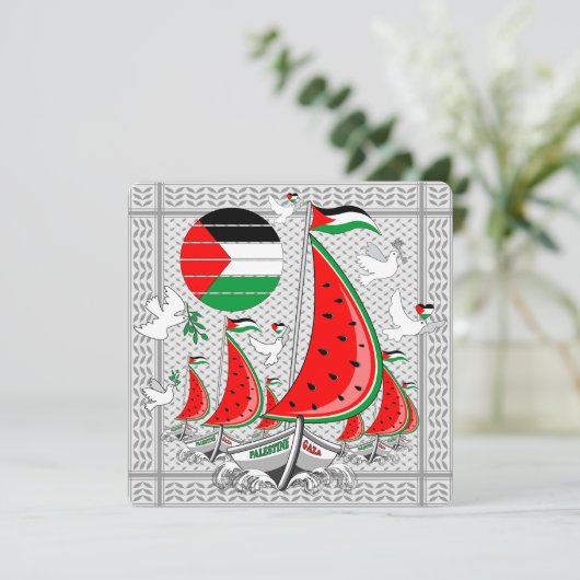 Vrijheid Global Sumud Flotilla boten naar Gaza (Staand voorkant)