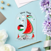 Vrijheid Global Sumud Flotilla boten naar Gaza Acryl Uitnodigingen (Insitu (Huwelijk))