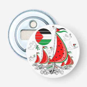 Vrijheid Global Sumud Flotilla boten naar Gaza Button Flesopener